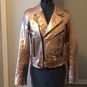 Rose Gold metallic biker